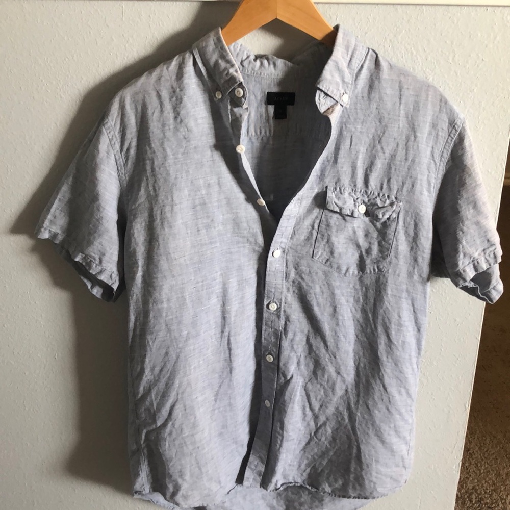 J Crew Men’s Short Sleeve Button Up Shirt Medium